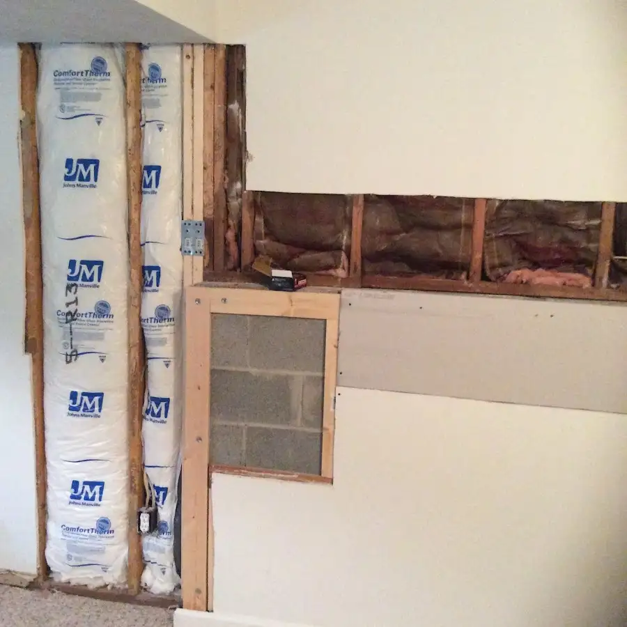 Wall insulation replacement during Structural Drying in Brandon